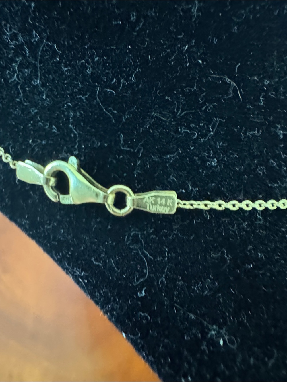 14K Gold Evil Eye Necklace with diamond and blue Sapphire stones - Picture 3 of 13